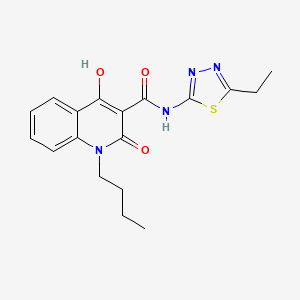 1-butyl-N-(5-ethyl-1,3,4-thiadiazol-2-yl)-4-hydroxy-2-oxo-1,2-dihydro-3-quinolinecarboxamide