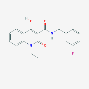molecular formula C20H19FN2O3 B5914253 N-(3-fluorobenzyl)-4-hydroxy-2-oxo-1-propyl-1,2-dihydro-3-quinolinecarboxamide 