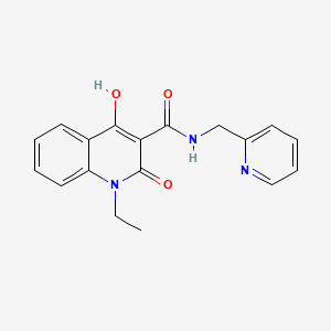 molecular formula C18H17N3O3 B5914265 1-ethyl-4-hydroxy-2-oxo-N-(2-pyridinylmethyl)-1,2-dihydro-3-quinolinecarboxamide 