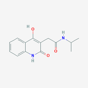 molecular formula C14H16N2O3 B5914275 2-(4-hydroxy-2-oxo-1,2-dihydro-3-quinolinyl)-N-isopropylacetamide 