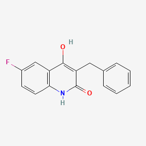 molecular formula C16H12FNO2 B5914299 3-benzyl-6-fluoro-4-hydroxy-2(1H)-quinolinone 