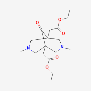 molecular formula C17H28N2O5 B5914314 diethyl 2,2'-(3,7-dimethyl-9-oxo-3,7-diazabicyclo[3.3.1]nonane-1,5-diyl)diacetate 