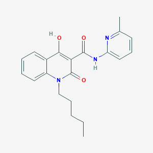 molecular formula C21H23N3O3 B5914339 4-hydroxy-N-(6-methyl-2-pyridinyl)-2-oxo-1-pentyl-1,2-dihydro-3-quinolinecarboxamide 