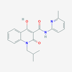 4-hydroxy-1-isobutyl-N-(6-methyl-2-pyridinyl)-2-oxo-1,2-dihydro-3-quinolinecarboxamide