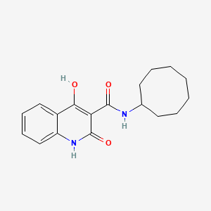 molecular formula C18H22N2O3 B5914358 N-cyclooctyl-4-hydroxy-2-oxo-1,2-dihydro-3-quinolinecarboxamide 