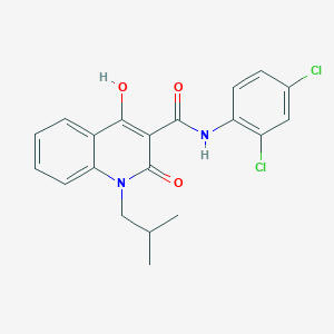 molecular formula C20H18Cl2N2O3 B5914374 N-(2,4-dichlorophenyl)-4-hydroxy-1-isobutyl-2-oxo-1,2-dihydro-3-quinolinecarboxamide 