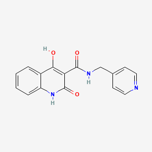 molecular formula C16H13N3O3 B5914380 4-hydroxy-2-oxo-N-(4-pyridinylmethyl)-1,2-dihydro-3-quinolinecarboxamide 