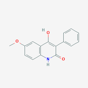 molecular formula C16H13NO3 B5914381 4-hydroxy-6-methoxy-3-phenyl-2(1H)-quinolinone 
