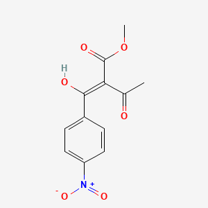 molecular formula C12H11NO6 B5914397 methyl 2-acetyl-3-hydroxy-3-(4-nitrophenyl)acrylate 