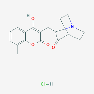 2-[(4-hydroxy-8-methyl-2-oxo-2H-chromen-3-yl)methyl]quinuclidin-3-one hydrochloride
