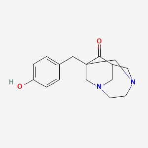 molecular formula C16H20N2O2 B5914428 1-(4-hydroxybenzyl)-3,6-diazatricyclo[4.3.1.1~3,8~]undecan-9-one 