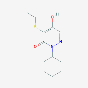 molecular formula C12H18N2O2S B5914430 2-cyclohexyl-4-(ethylthio)-5-hydroxy-3(2H)-pyridazinone 