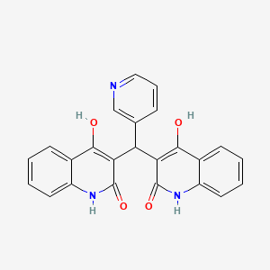 molecular formula C24H17N3O4 B5914443 3,3'-(3-pyridinylmethylene)bis(4-hydroxy-2(1H)-quinolinone) 
