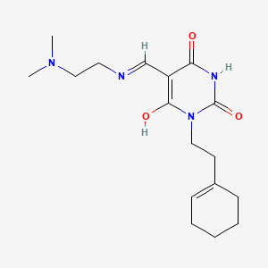 molecular formula C17H26N4O3 B5914472 1-[2-(1-cyclohexen-1-yl)ethyl]-5-({[2-(dimethylamino)ethyl]amino}methylene)-2,4,6(1H,3H,5H)-pyrimidinetrione 