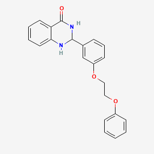 molecular formula C22H20N2O3 B591448 2-(3-(2-Phenoxyethoxy)phenyl)-2,3-dihydroquinazolin-4(1H)-one CAS No. 1354095-56-9