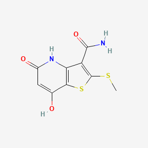 B5914482 7-hydroxy-2-(methylthio)-5-oxo-4,5-dihydrothieno[3,2-b]pyridine-3-carboxamide CAS No. 1051364-51-2