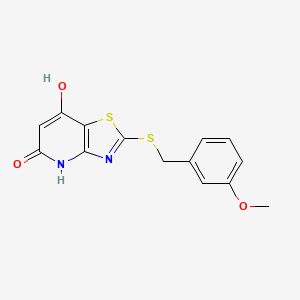 7-hydroxy-2-[(3-methoxybenzyl)thio][1,3]thiazolo[4,5-b]pyridin-5(4H)-one