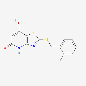 7-hydroxy-2-[(2-methylbenzyl)thio][1,3]thiazolo[4,5-b]pyridin-5(4H)-one