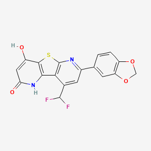 7-(1,3-benzodioxol-5-yl)-9-(difluoromethyl)-4-hydroxypyrido[2',3':4,5]thieno[2,3-b]pyridin-2(1H)-one