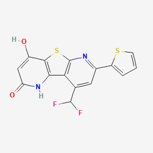 molecular formula C15H8F2N2O2S2 B5914547 9-(difluoromethyl)-4-hydroxy-7-(2-thienyl)pyrido[2',3':4,5]thieno[2,3-b]pyridin-2(1H)-one 
