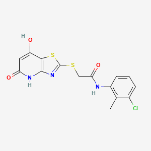 N-(3-chloro-2-methylphenyl)-2-[(7-hydroxy-5-oxo-4,5-dihydro[1,3]thiazolo[4,5-b]pyridin-2-yl)thio]acetamide