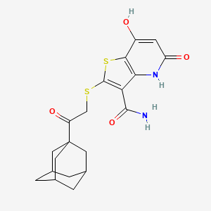 molecular formula C20H22N2O4S2 B5914572 2-{[2-(1-adamantyl)-2-oxoethyl]thio}-7-hydroxy-5-oxo-4,5-dihydrothieno[3,2-b]pyridine-3-carboxamide 