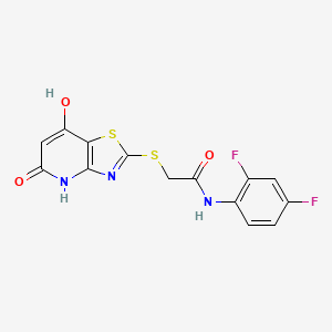 N-(2,4-difluorophenyl)-2-[(7-hydroxy-5-oxo-4,5-dihydro[1,3]thiazolo[4,5-b]pyridin-2-yl)thio]acetamide