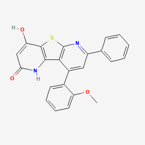 molecular formula C23H16N2O3S B5914579 4-hydroxy-9-(2-methoxyphenyl)-7-phenylpyrido[2',3':4,5]thieno[2,3-b]pyridin-2(1H)-one 