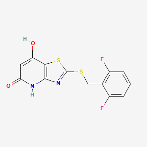 molecular formula C13H8F2N2O2S2 B5914590 2-[(2,6-difluorobenzyl)thio]-7-hydroxy[1,3]thiazolo[4,5-b]pyridin-5(4H)-one 