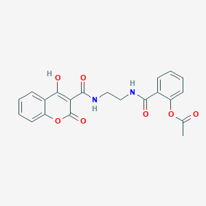 molecular formula C21H18N2O7 B5914594 2-{[(2-{[(4-hydroxy-2-oxo-2H-chromen-3-yl)carbonyl]amino}ethyl)amino]carbonyl}phenyl acetate 
