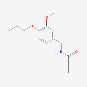 molecular formula C16H25NO3 B5914624 N-(3-methoxy-4-propoxybenzyl)-2,2-dimethylpropanamide 