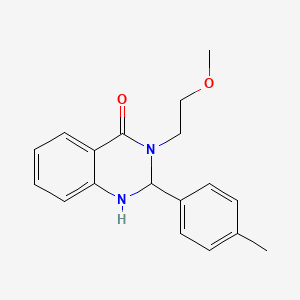 molecular formula C18H20N2O2 B5914655 3-(2-methoxyethyl)-2-(4-methylphenyl)-2,3-dihydro-4(1H)-quinazolinone 