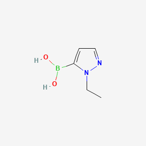 molecular formula C5H9BN2O2 B591467 1-Ethylpyrazole-5-boronic Acid CAS No. 1095080-54-8