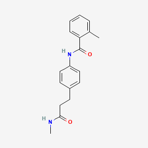 molecular formula C18H20N2O2 B5914676 2-methyl-N-{4-[3-(methylamino)-3-oxopropyl]phenyl}benzamide 