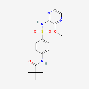 molecular formula C16H20N4O4S B5914689 N-(4-{[(3-methoxy-2-pyrazinyl)amino]sulfonyl}phenyl)-2,2-dimethylpropanamide 