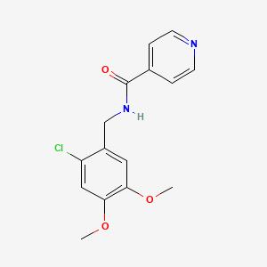 molecular formula C15H15ClN2O3 B5914701 N-(2-chloro-4,5-dimethoxybenzyl)isonicotinamide 