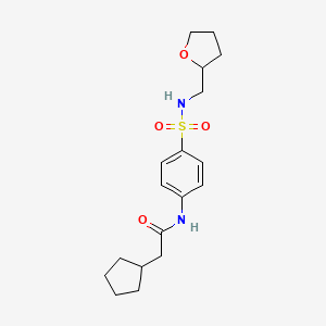 2-cyclopentyl-N-(4-{[(tetrahydro-2-furanylmethyl)amino]sulfonyl}phenyl)acetamide