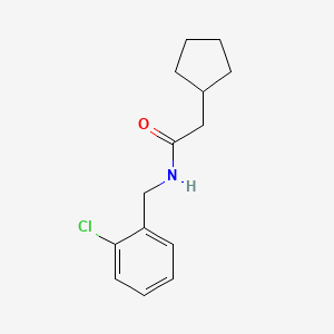 molecular formula C14H18ClNO B5914727 N-(2-chlorobenzyl)-2-cyclopentylacetamide 