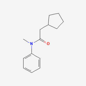 molecular formula C14H19NO B5914746 2-cyclopentyl-N-methyl-N-phenylacetamide 