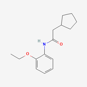 molecular formula C15H21NO2 B5914754 2-cyclopentyl-N-(2-ethoxyphenyl)acetamide 