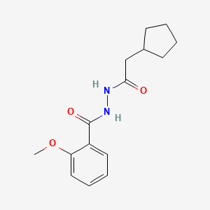 molecular formula C15H20N2O3 B5914777 N'-(cyclopentylacetyl)-2-methoxybenzohydrazide 