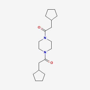 molecular formula C18H30N2O2 B5914787 1,4-bis(cyclopentylacetyl)piperazine 