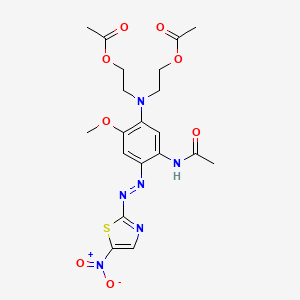 molecular formula C20H24N6O8S B591479 5'-[Bis(2-acetoxyethyl)amino]-4'-methoxy-2'-(5-nitrothiazol-2-ylazo)acetanilide CAS No. 134764-36-6