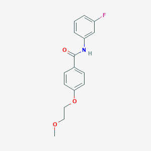 molecular formula C16H16FNO3 B5914791 N-(3-fluorophenyl)-4-(2-methoxyethoxy)benzamide 