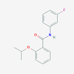 molecular formula C16H16FNO2 B5914792 N-(3-fluorophenyl)-2-isopropoxybenzamide 