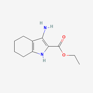 molecular formula C11H16N2O2 B591480 ethyl 3-amino-4,5,6,7-tetrahydro-1H-indole-2-carboxylate CAS No. 136038-14-7