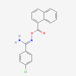 molecular formula C18H13ClN2O2 B5914804 4-chloro-N'-(1-naphthoyloxy)benzenecarboximidamide 