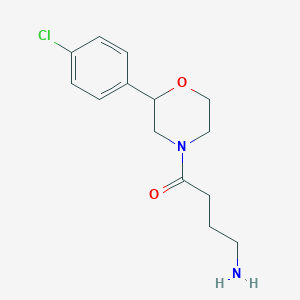 molecular formula C14H19ClN2O2 B5914829 {4-[2-(4-chlorophenyl)-4-morpholinyl]-4-oxobutyl}amine hydrochloride 