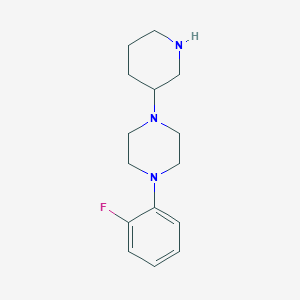 molecular formula C15H22FN3 B5914831 1-(2-fluorophenyl)-4-(3-piperidinyl)piperazine 