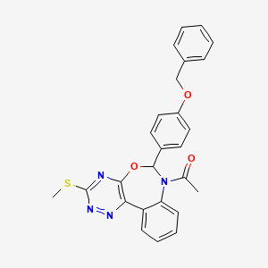 molecular formula C26H22N4O3S B5914837 7-acetyl-6-[4-(benzyloxy)phenyl]-3-(methylthio)-6,7-dihydro[1,2,4]triazino[5,6-d][3,1]benzoxazepine 